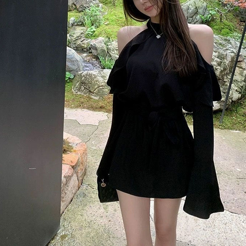 Vestido Off-Shoulder Elegance Black