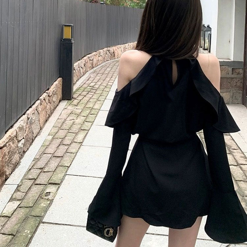 Vestido Off-Shoulder Elegance Black