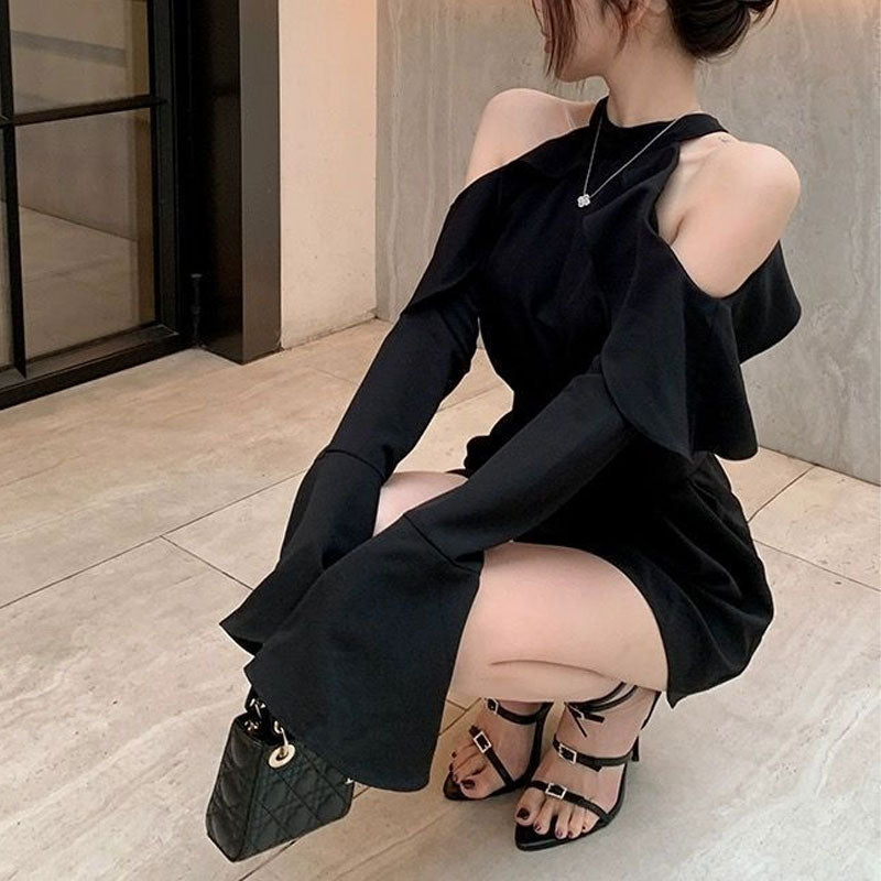 Vestido Off-Shoulder Elegance Black