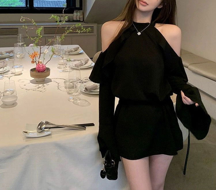Vestido Off-Shoulder Elegance Black