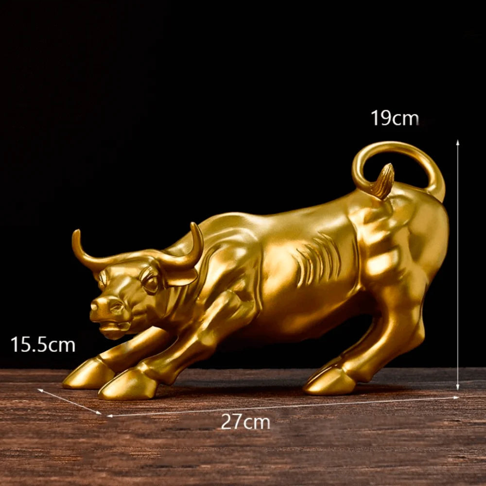 Escultura Toro de Wall Street Dorado