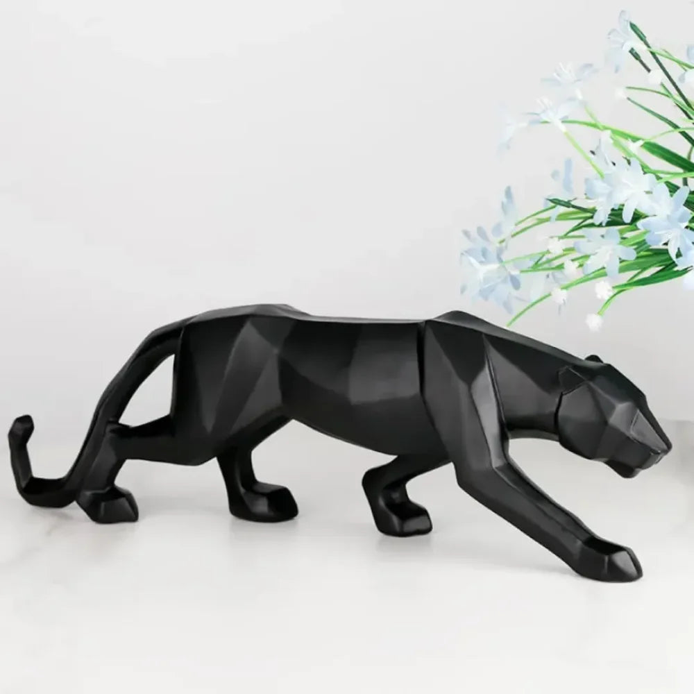 Escultura de Leopardo en Resina