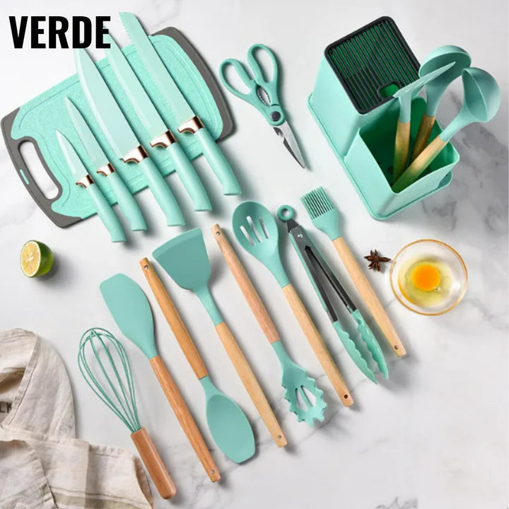 Set x 19 PIEZAS 🔥 - Utensilios Premium Para Tu Cocina 🍳👨🍳