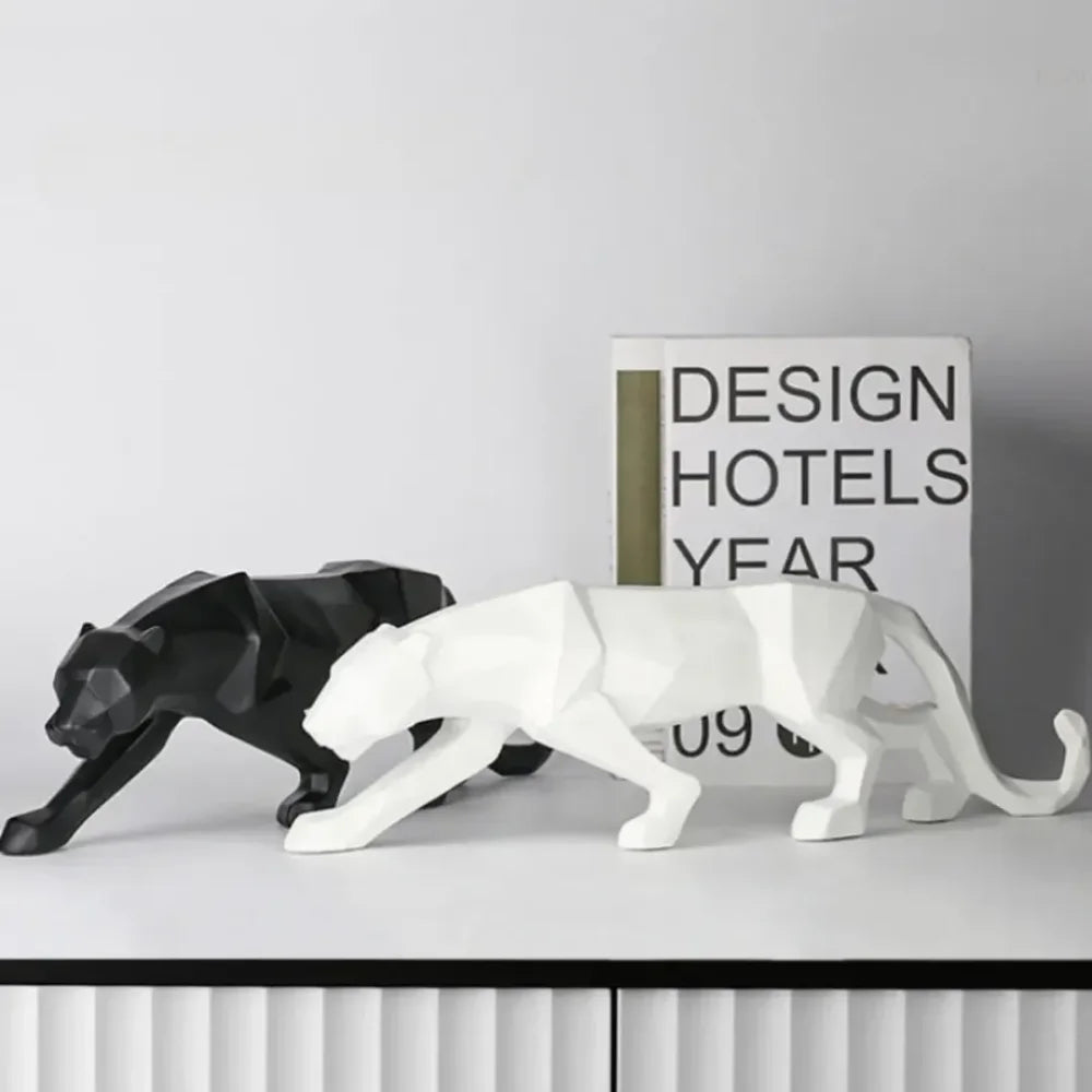 Escultura de Leopardo en Resina