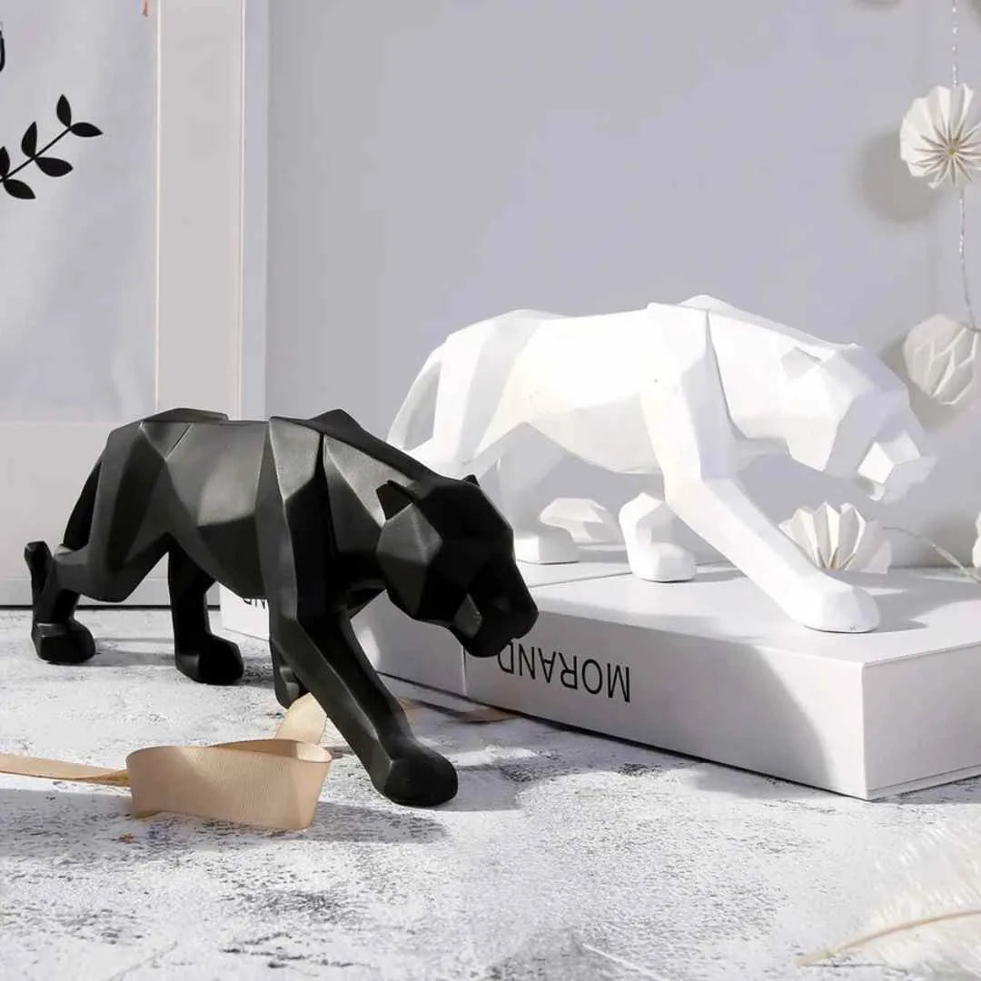 Escultura de Leopardo en Resina