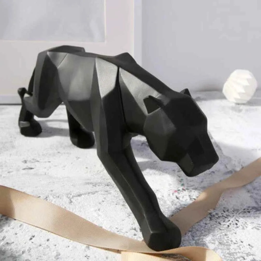 Escultura de Leopardo en Resina
