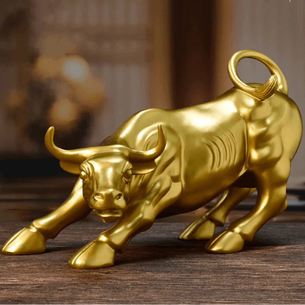 Escultura Toro de Wall Street Dorado