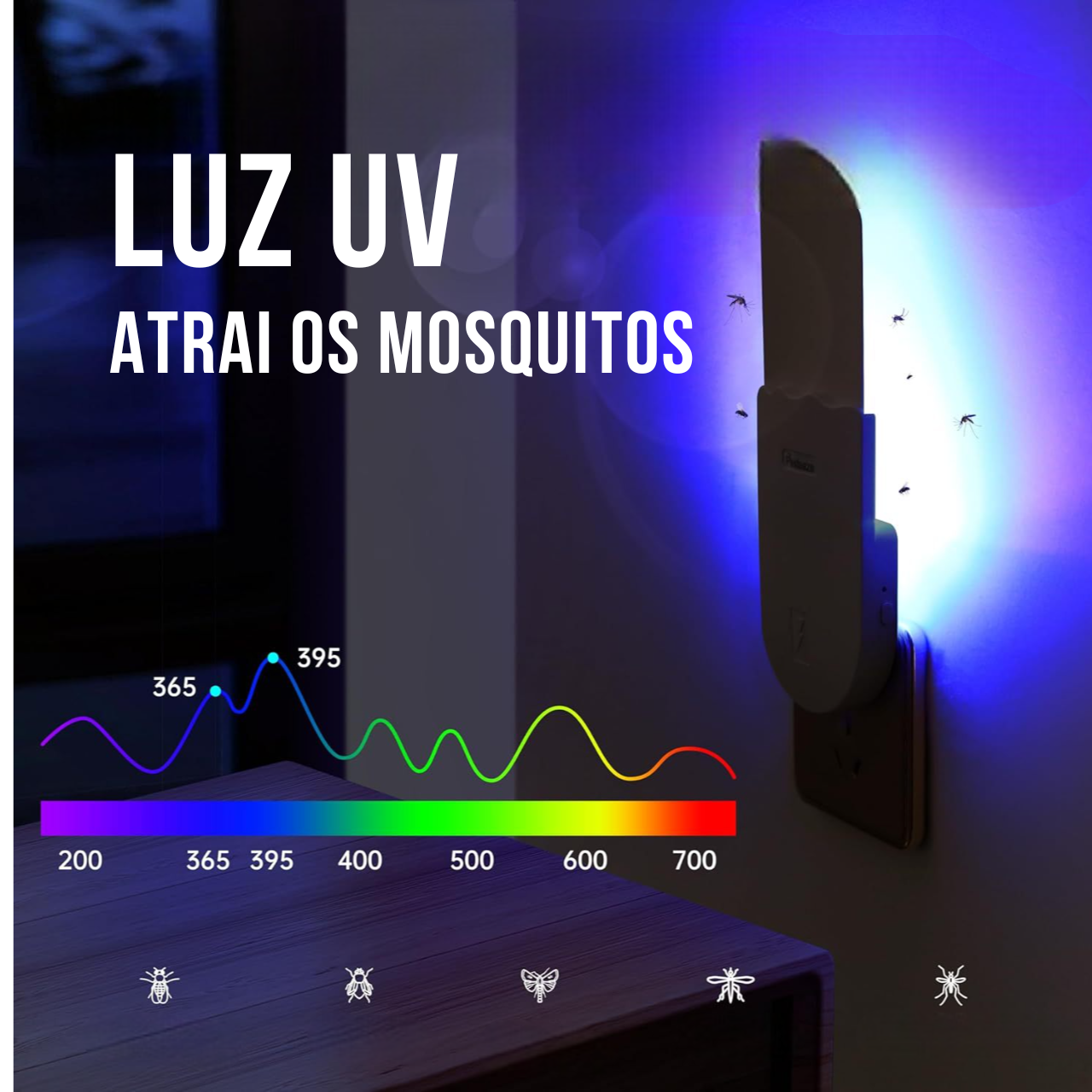 Raquete Inteligente Elétrica Anti-Mosquito Pro