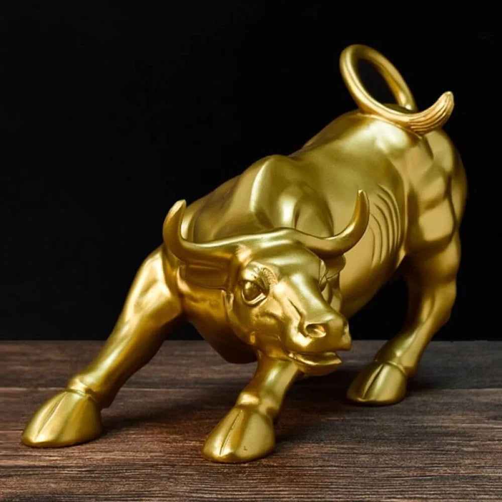 Escultura Toro de Wall Street Dorado