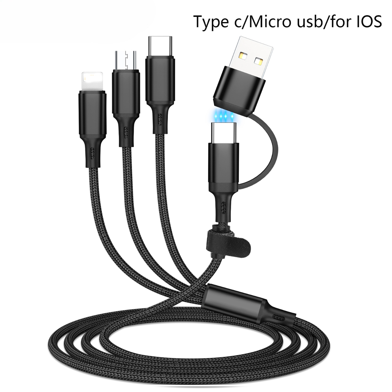 Cable 3 en 1 TurboCharge Reforzado