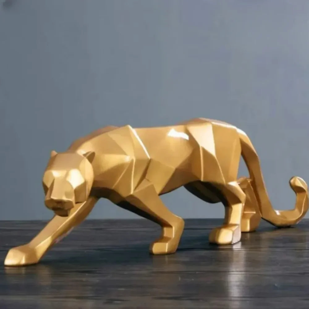 Escultura de Leopardo en Resina
