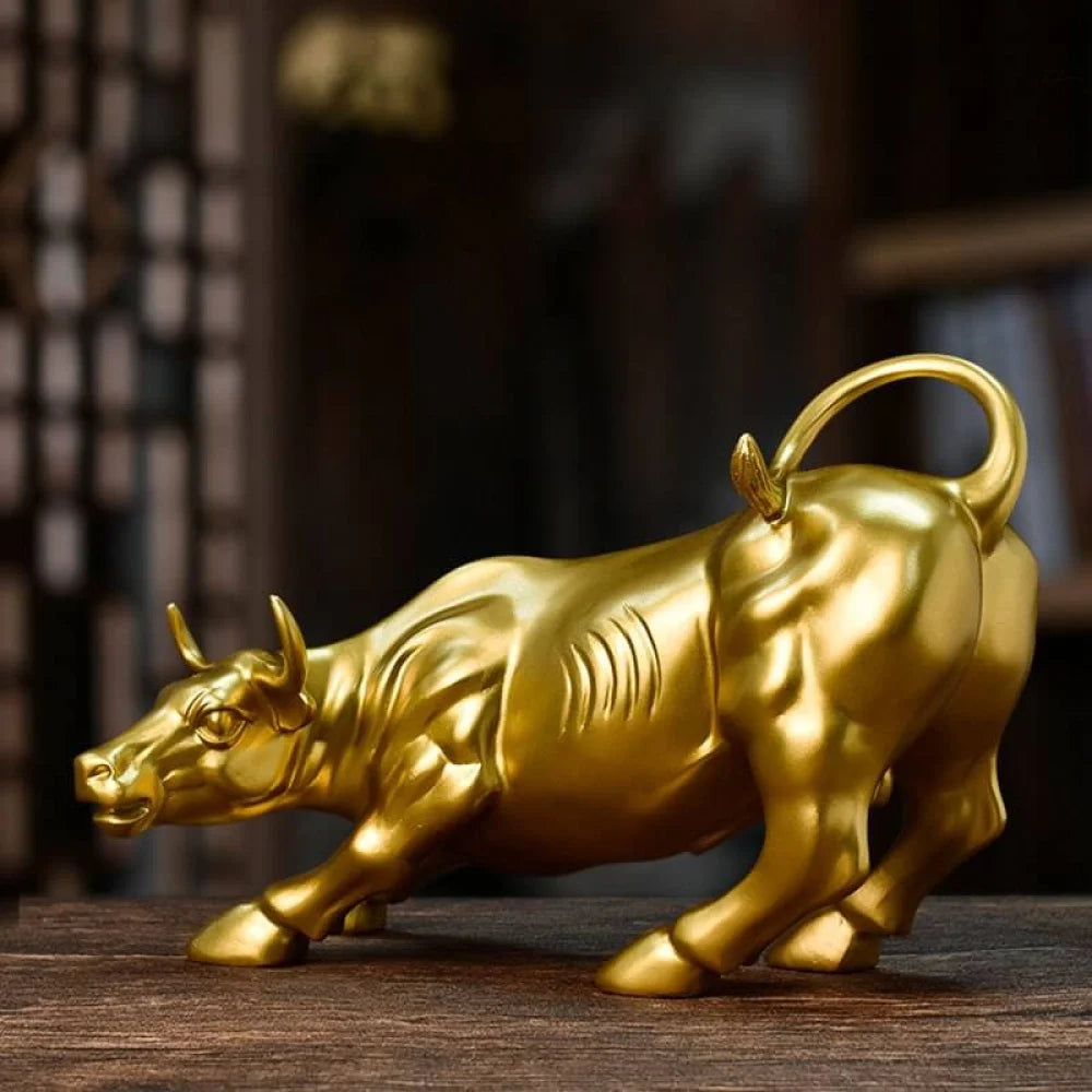 Escultura Toro de Wall Street Dorado