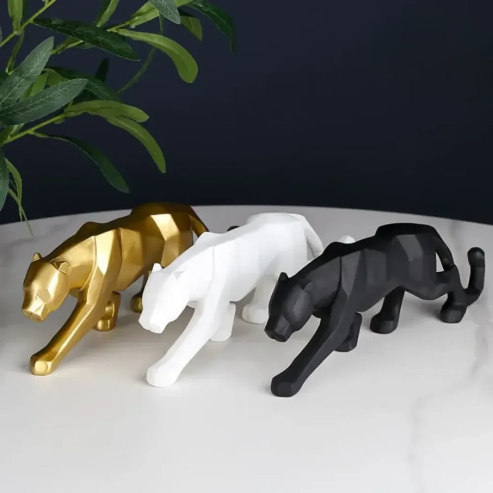 Escultura de Leopardo en Resina