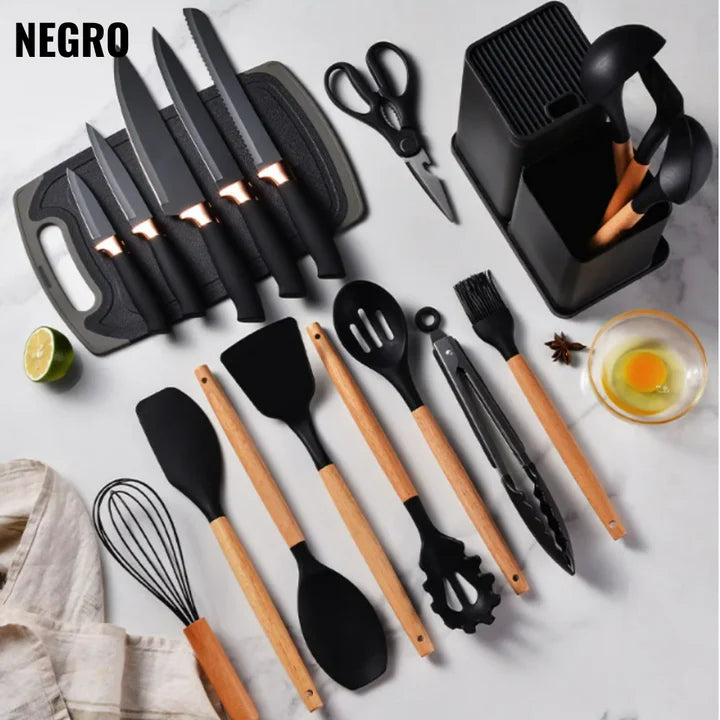 Set x 19 PIEZAS 🔥 - Utensilios Premium Para Tu Cocina 🍳👨🍳