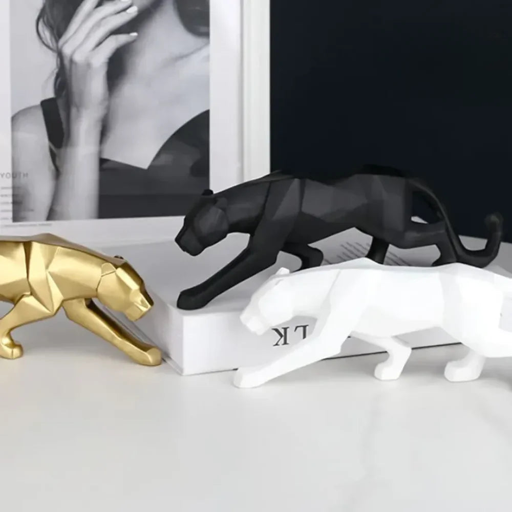 Escultura de Leopardo en Resina