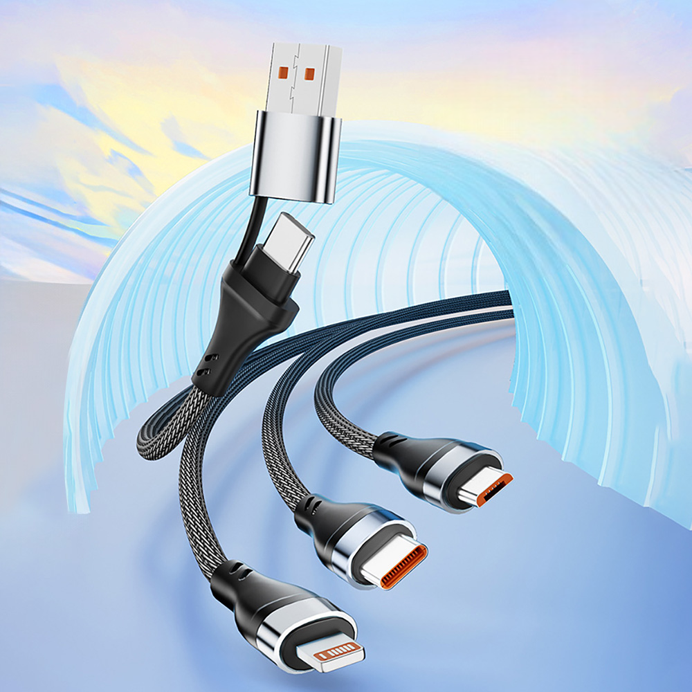 Cable 3 en 1 TurboCharge Reforzado