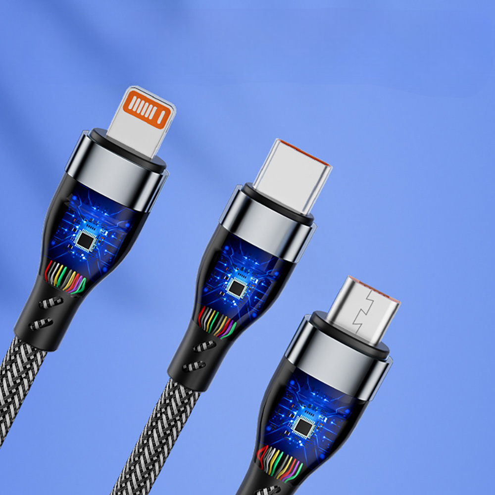 Cable 3 en 1 TurboCharge Reforzado