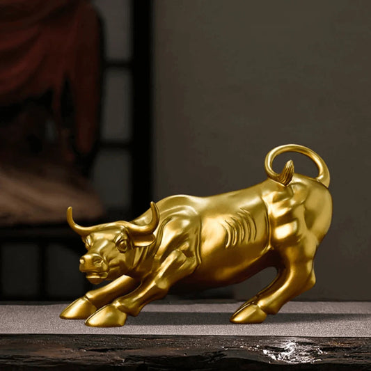 Escultura Toro de Wall Street Dorado