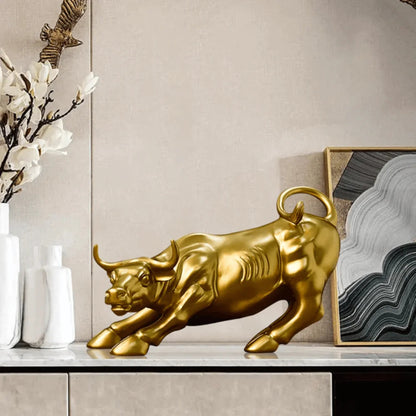 Escultura Toro de Wall Street Dorado