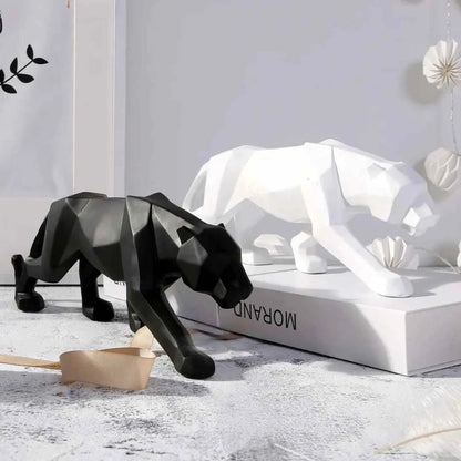 Escultura de Leopardo en Resina