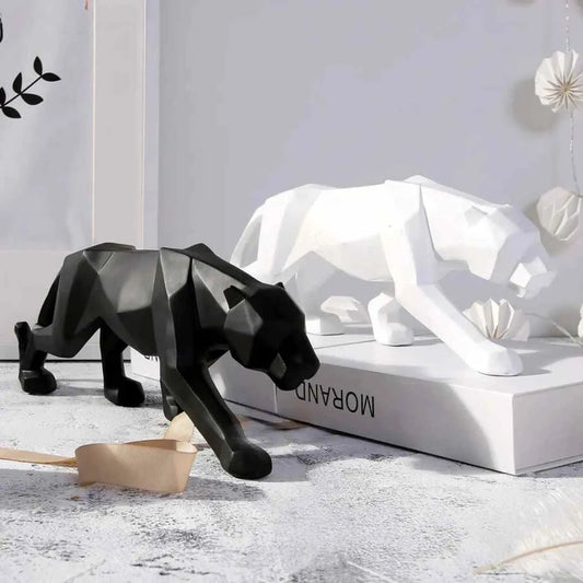 Escultura de Leopardo en Resina