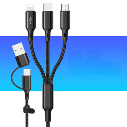 Cable 3 en 1 TurboCharge Reforzado