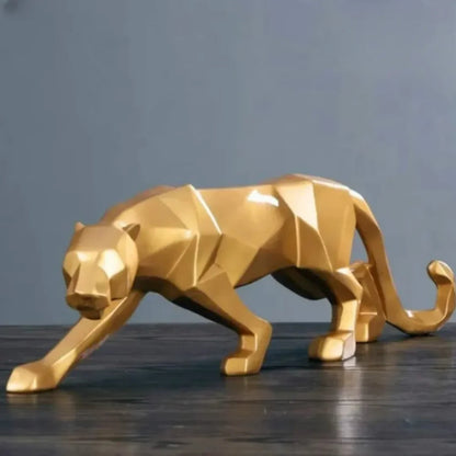 Escultura de Leopardo en Resina