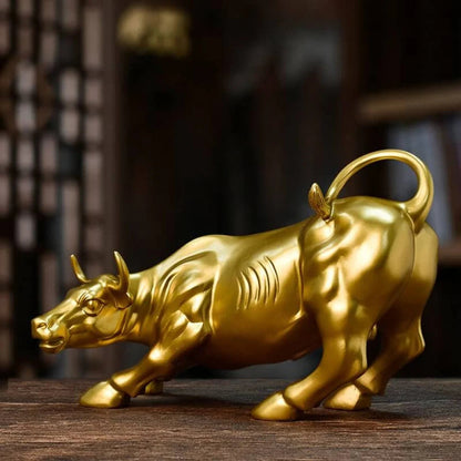 Escultura Toro de Wall Street Dorado