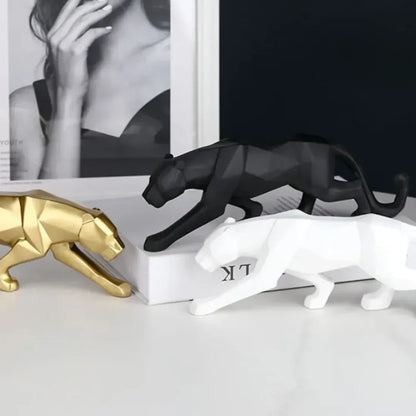 Escultura de Leopardo en Resina