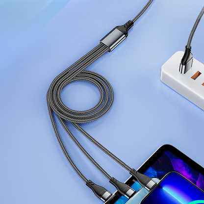 Cable 3 en 1 TurboCharge Reforzado
