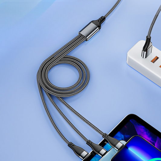 Cable 3 en 1 TurboCharge Reforzado